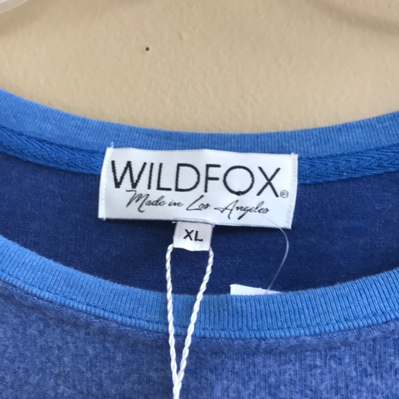 NEW • Wildfox • Le Weekend Blue Sweatshirt XL L - Picture 4 of 4